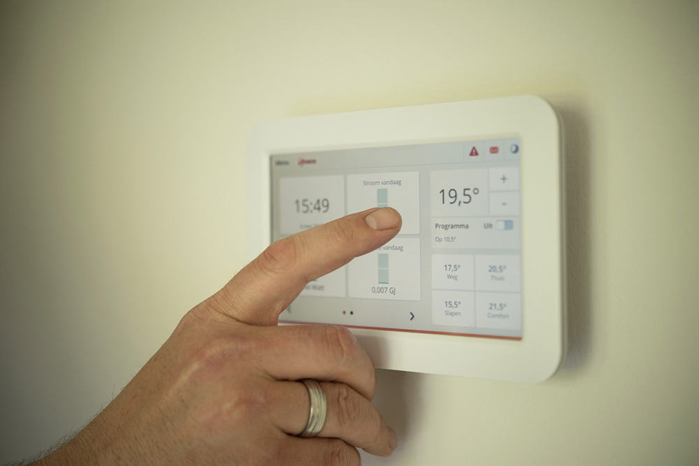thermostat on wall