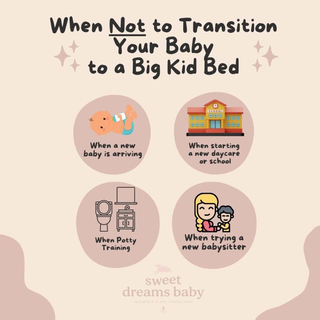 When Not To Transition Your Baby to a Big Kid Bed List by Sweet Dreams Baby LLC