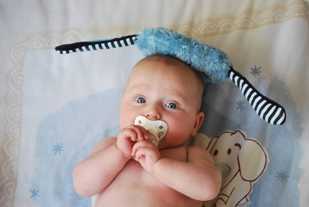 Baby with Pacifier in Mouth